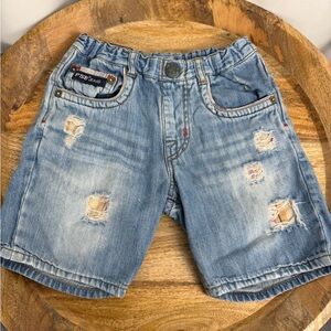 PSB Jeans Distressed Boys Denim Shorts Size 110